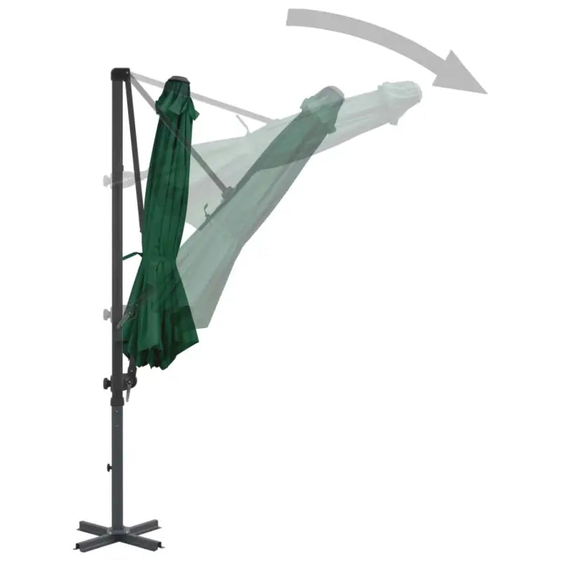 Elegante hangende parasol met aluminium paal voor schaduw en UV-bescherming - Parasols en zonneschermen