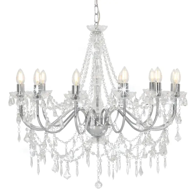 Elegante Kristallen Chandelier voor een opvallende interieurstijl - Zilver / 1 - Kroonluchters