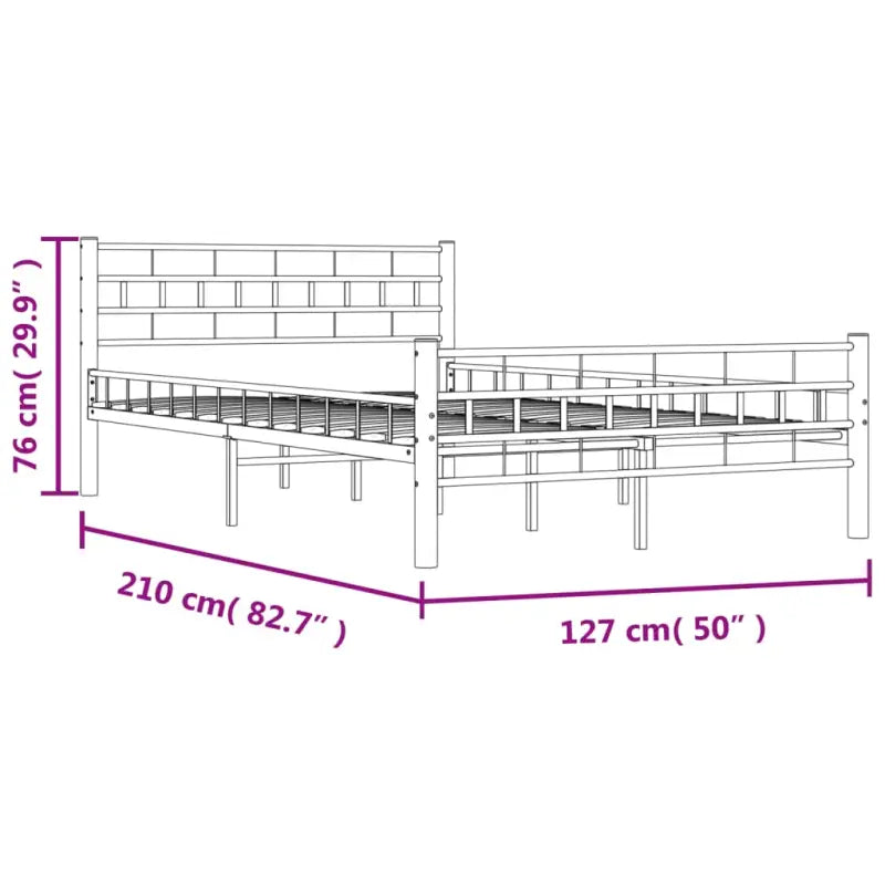 Elegante metalen bedframe met stevige staalconstructie - Bedden & bedframes
