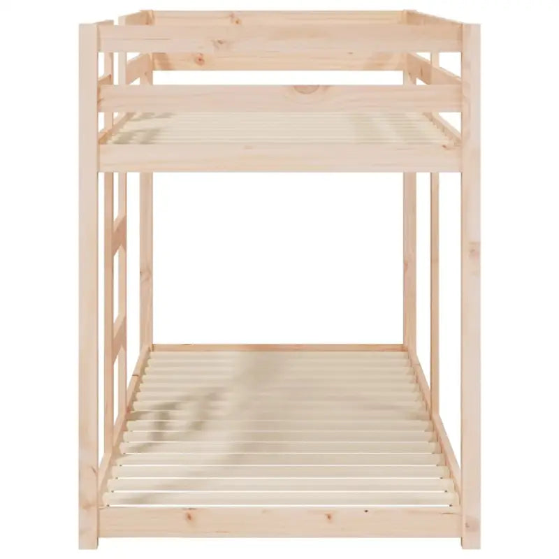 Elegante metalen stapelbed met massief grenenhout voor compacte kamers - Bedden & bedframes
