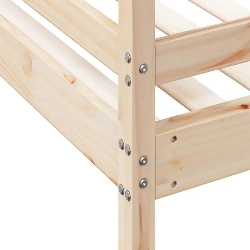Elegante metalen stapelbed met massief grenenhout voor kleine kamers - Bedden & bedframes