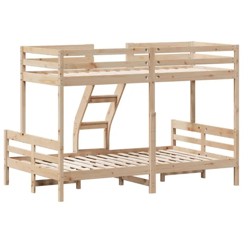 Elegante metalen stapelbed met massief grenenhout voor kleine kamers - Bedden & bedframes
