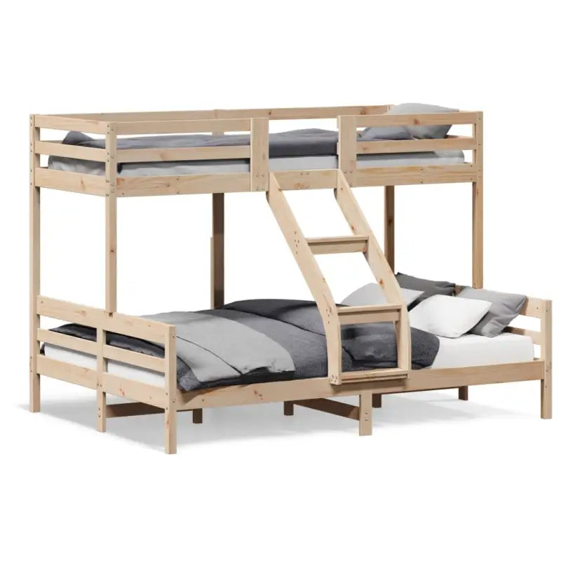 Elegante metalen Stapelbed van Massief Grenenhout voor Kleine Kamers - Bedden & bedframes