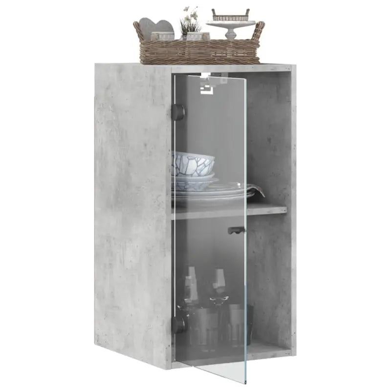 Elegante opbergkast met glazen deuren voor decoratie en organisatie - Opbergkasten & lockerkasten