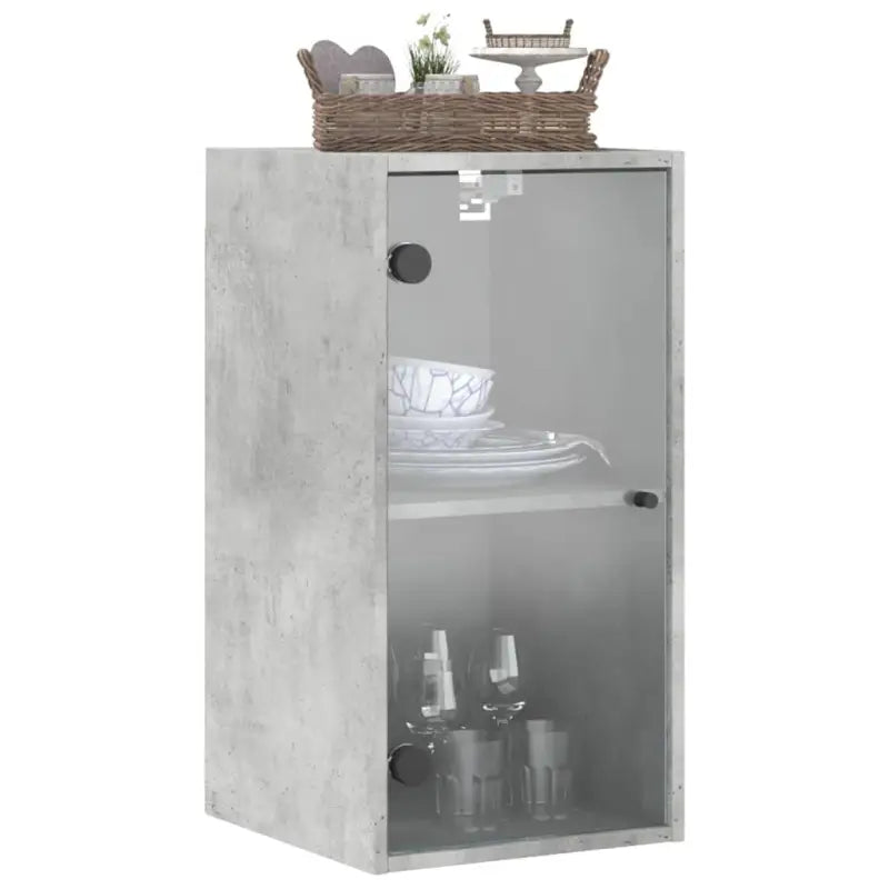Elegante opbergkast met glazen deuren voor decoratie en organisatie - Opbergkasten & lockerkasten