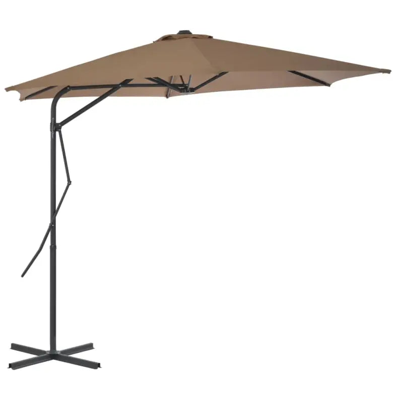 Elegante parasol met stalen paal en 360 graden draaien voor schaduw - Parasols en zonneschermen