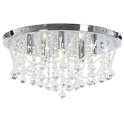 Elegante plafondlamp met kristallen en glinsterende kralen - 45 x 22 cm / 1 - Lampen