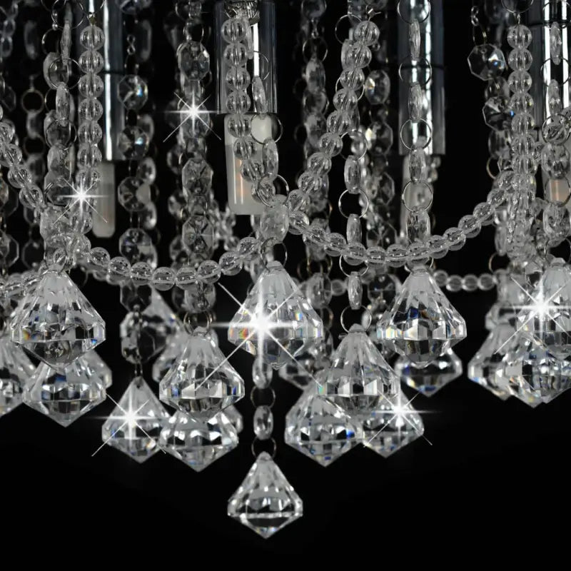Elegante plafondlamp met kristallen en glinsterende kralen - 45 x 22 cm / 1 - Lampen