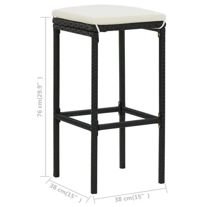 Elegante poly rattan barset voor tuin patio of terras - Tuinsets