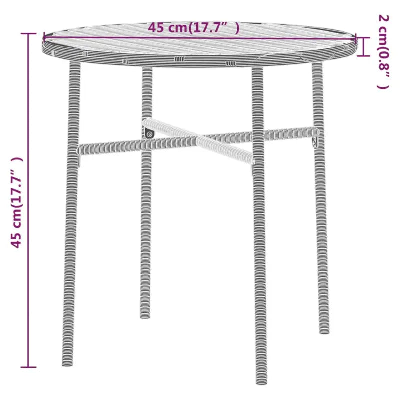 Elegante poly rattan tuinset voor buiten genieten - Grijs - Tuinsets
