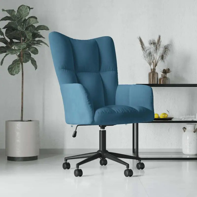 Elegante relaxfauteuil met hoogte verstelbaar en graden draaibaar ontwerp - Blauw / 1 - Fauteuils & Relaxfauteuils