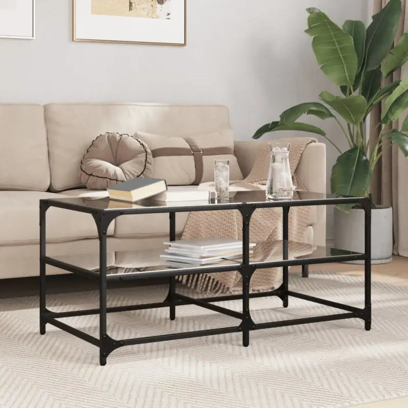 Elegante salontafel met glazen blad voor moderne woonkamers - Salontafels