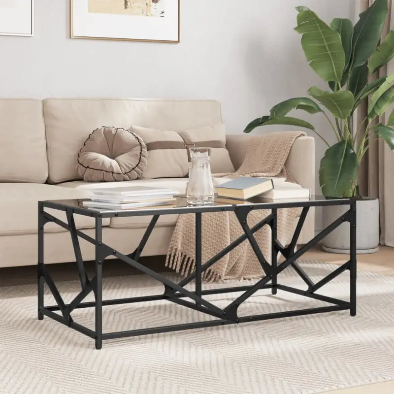 Elegante salontafel met glazen blad voor woonkamer decoratie - Salontafels