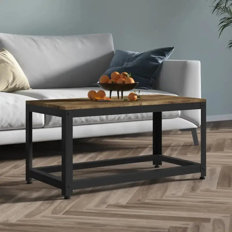 Elegante Salontafel met Sterk Ijzeren Frame - Donkerbruin / 1 - Salontafels