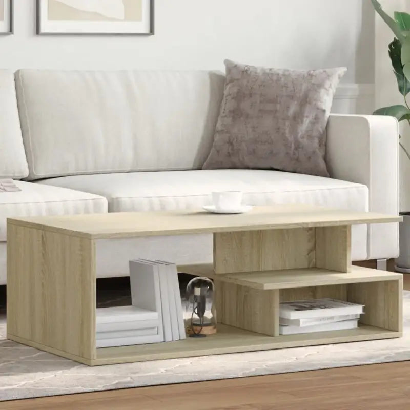 Elegante salontafel van bewerkt hout die eenvoudig schoon te maken - Sonoma eiken / 1 - Salontafels