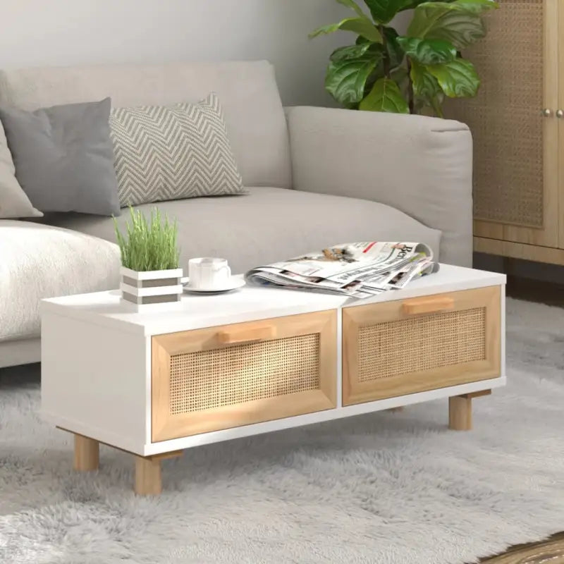 Elegante salontafel van bewerkt hout met natuurlijke uitstraling - Salontafels