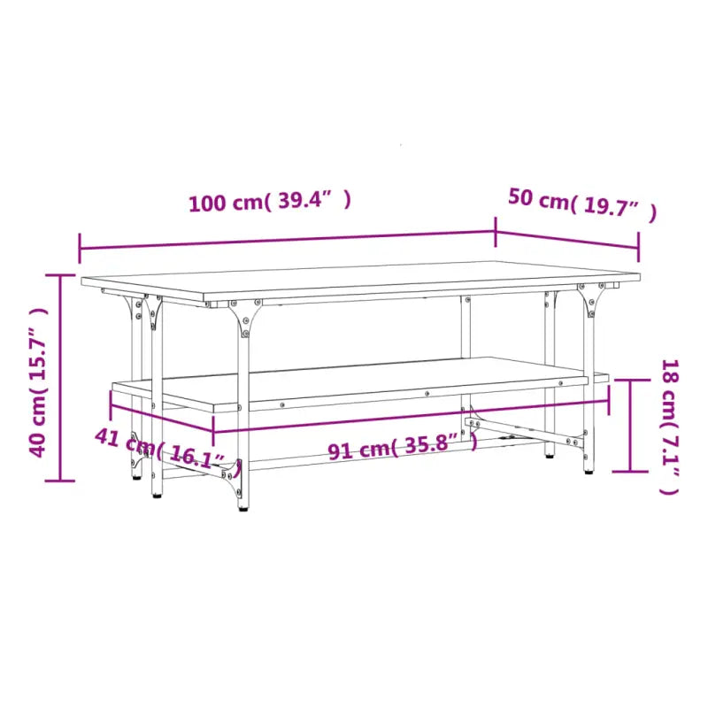 Elegante salontafel van bewerkt hout voor een moderne woonkamer - Salontafels