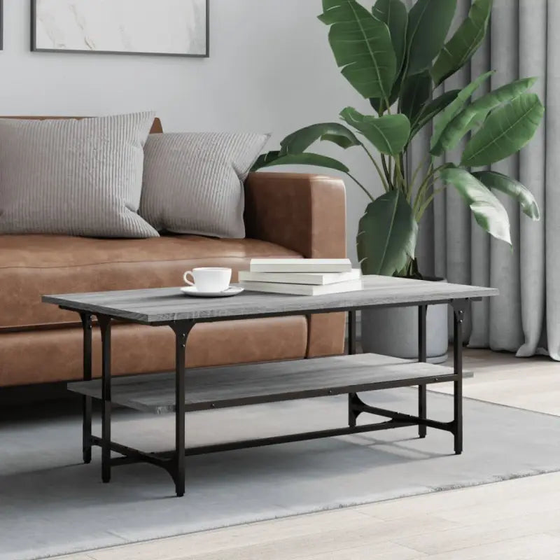 Elegante salontafel van bewerkt hout voor een moderne woonkamer - Grijs sonoma / 1 - Salontafels
