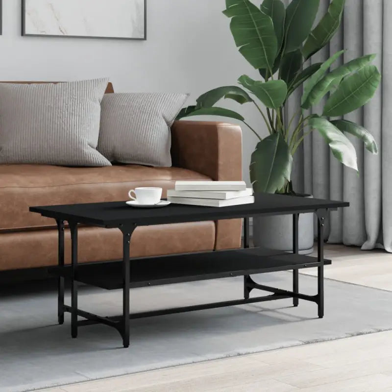 Elegante salontafel van bewerkt hout voor een moderne woonkamer - Zwart / 1 - Salontafels