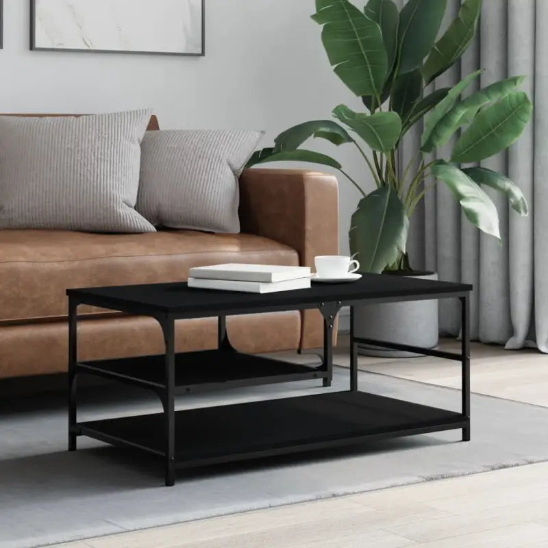 Elegante salontafel van bewerkt hout voor een stijlvolle woonkamer - Zwart / 1 - Salontafels