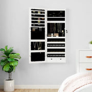 Elegante sieradenkast van bewerkt hout met LED-verlichting - Spiegels