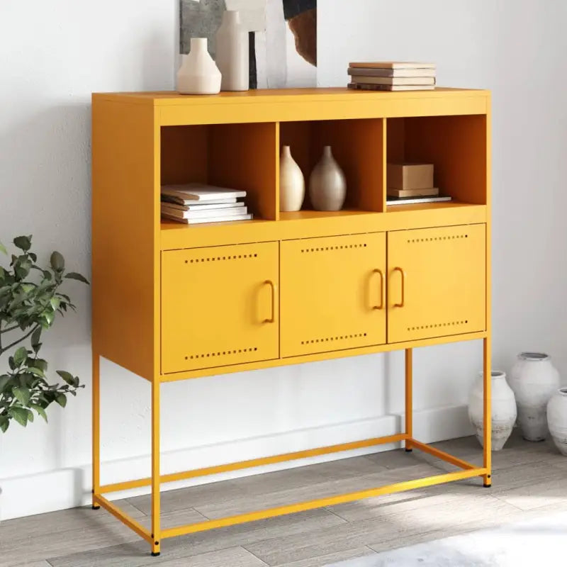Elegante stalen dressoir met duurzame en sterke afwerking - Geel / 1 - Dressoirs & buffetkasten