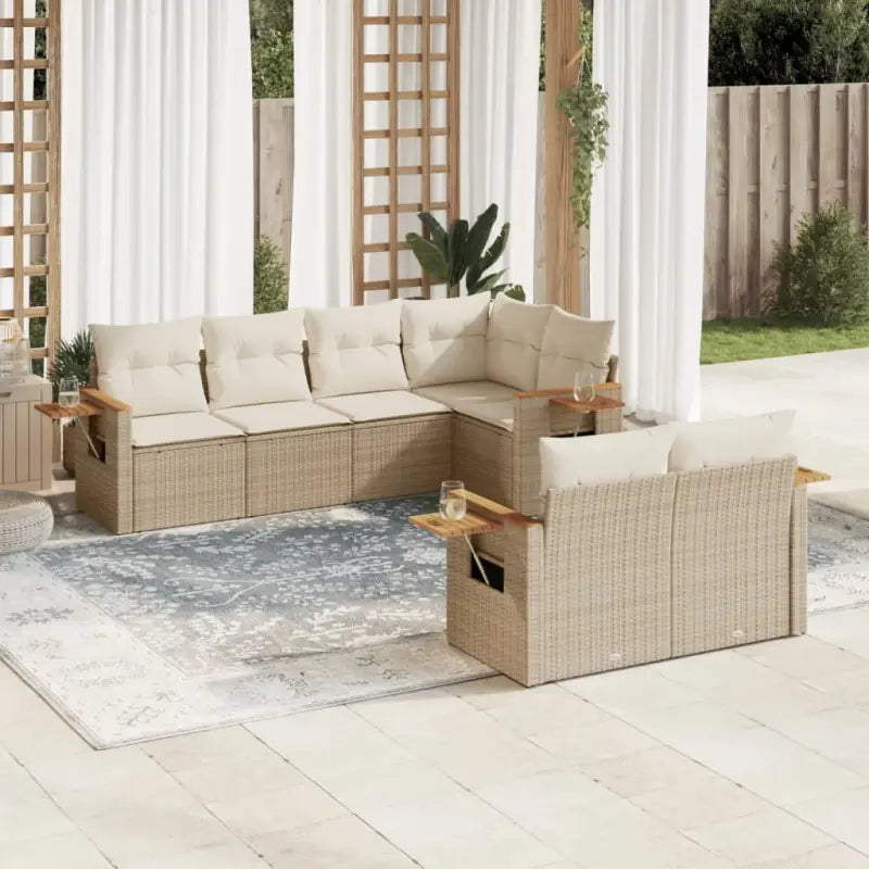 Elegante tuinset in zwart materiaal met waterdichte tas en gepoedercoat staal - beige en crèmekleurig - Tuinsets