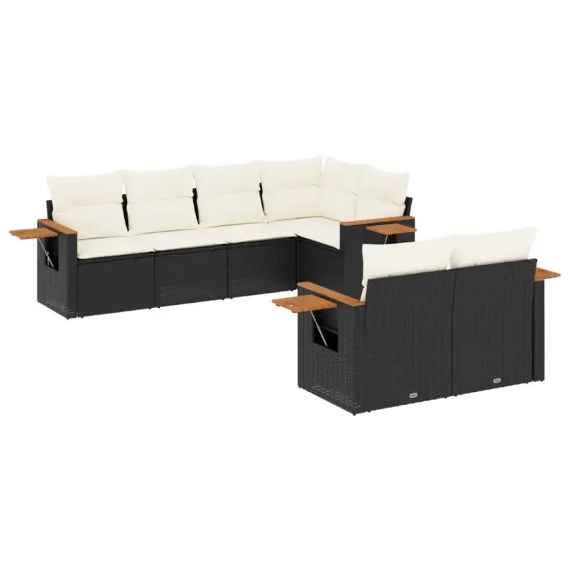 Elegante tuinset in zwart materiaal met waterdichte tas en gepoedercoat staal - Tuinsets