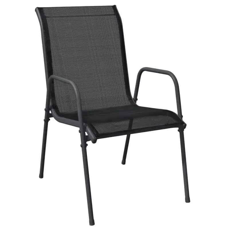 Elegante tuinset met gehard glas en gepoedercoat staal - 80 cm tafellengte - Tuinsets