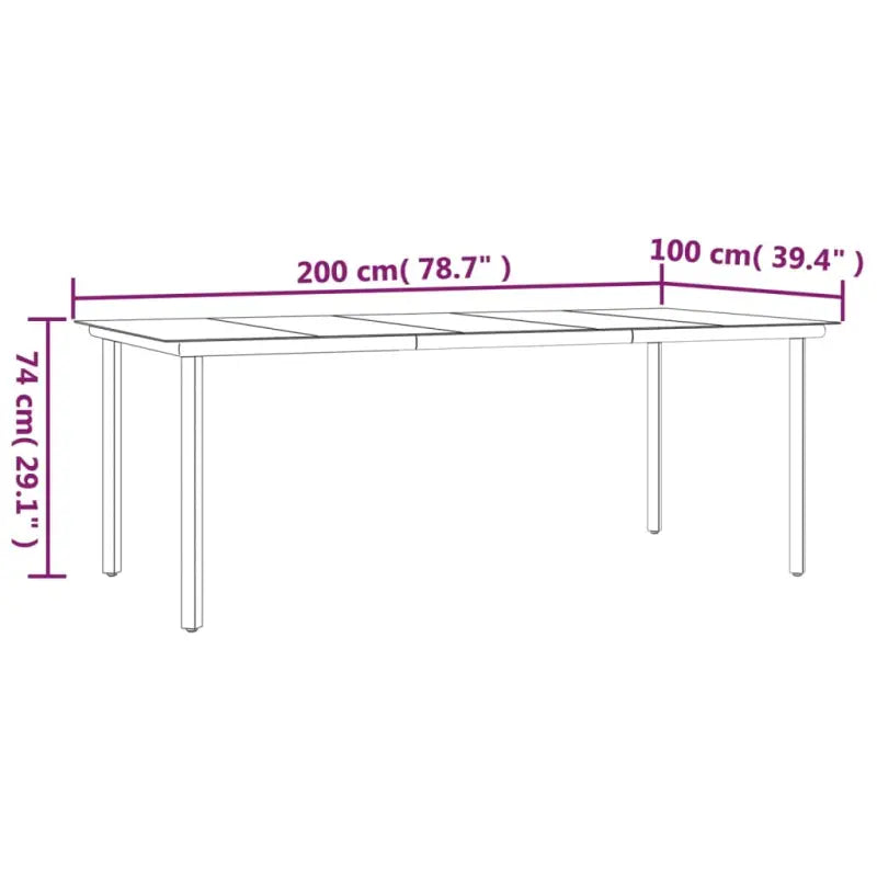 Elegante tuinset met gehard glas en gepoedercoatt staal - Tuinsets