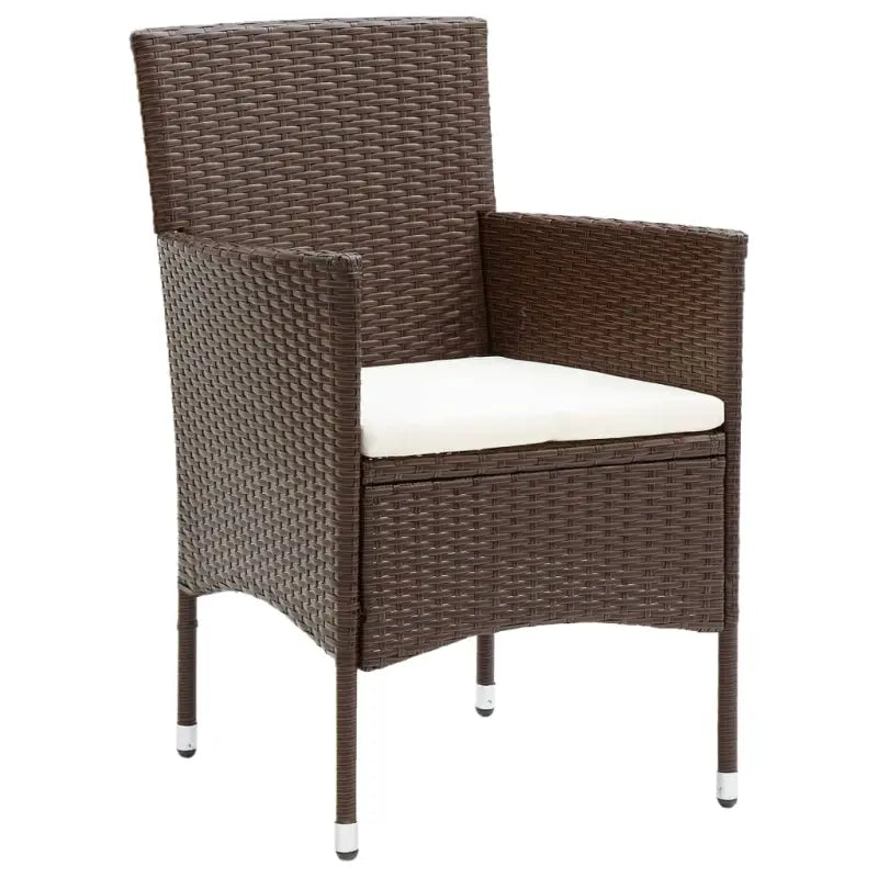 Elegante tuinset met poly rattan en gehard glas voor terras of tuin - Tuinsets