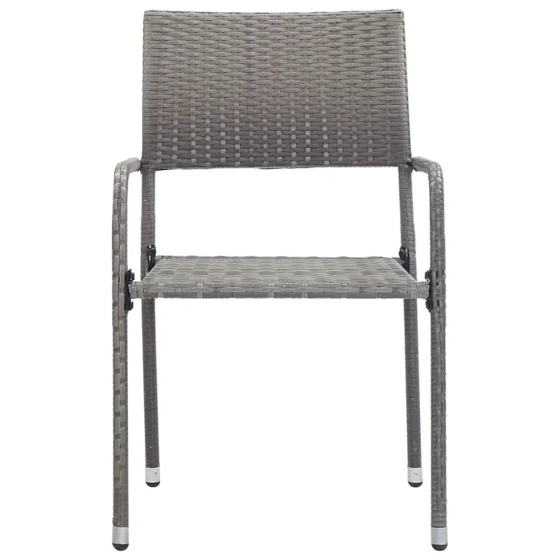 Elegante tuinset met poly rattan en gehard glas voor tuin of terras - Tuinsets