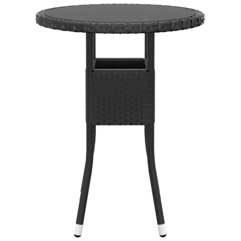 Elegante tuinset met poly rattan en gehard glas voor tuin en terras - Tuinsets