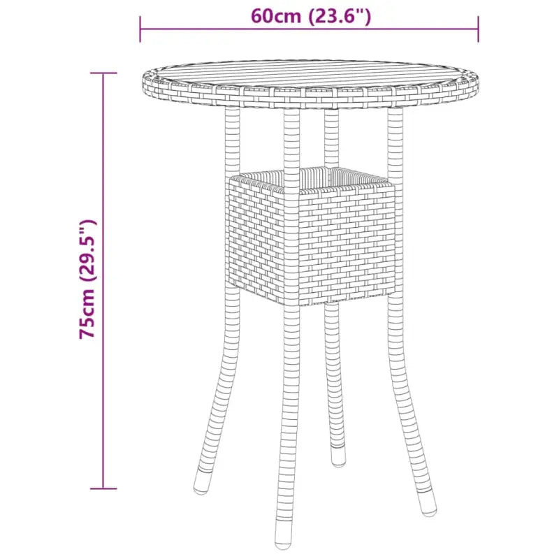 Elegante tuinset met poly rattan en massief acaciahout materialen - Tuinsets