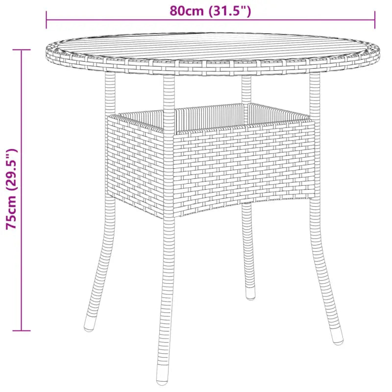 Elegante tuinset met poly rattan en massief acaciahout - Tuinsets