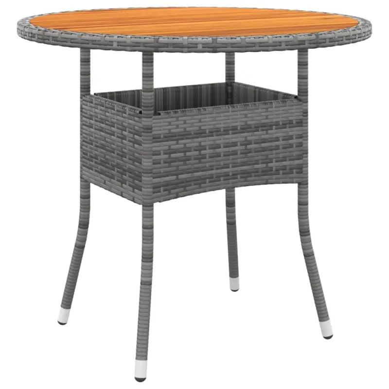 Elegante tuinset met poly rattan en massief acaciahout voor je terras - Tuinsets