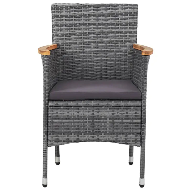 Elegante tuinset met poly rattan en massief acaciahout voor je terras - Tuinsets