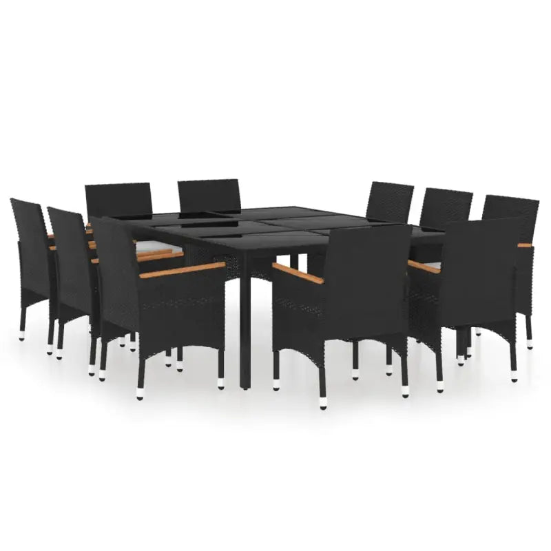 Elegante tuinset met poly rattan en stevige stalen frames - Tuinsets
