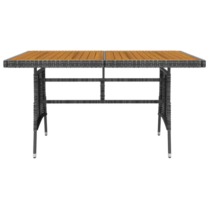 Elegante tuinset met waterdicht PE-rattan en massief acaciahout - Grijs - Tuinsets