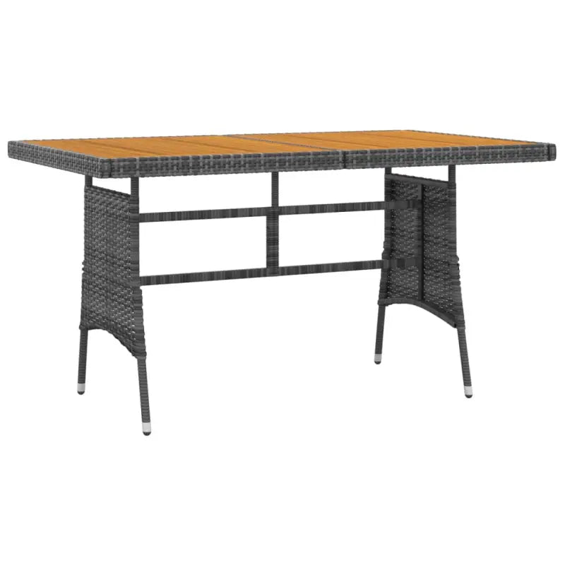 Elegante tuinset met waterdicht PE-rattan en massief acaciahout - Grijs - Tuinsets