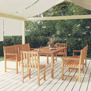 Elegante tuinset van fijn geschuurd hard teakhout voor dineren en ontspannen - Tuinsets