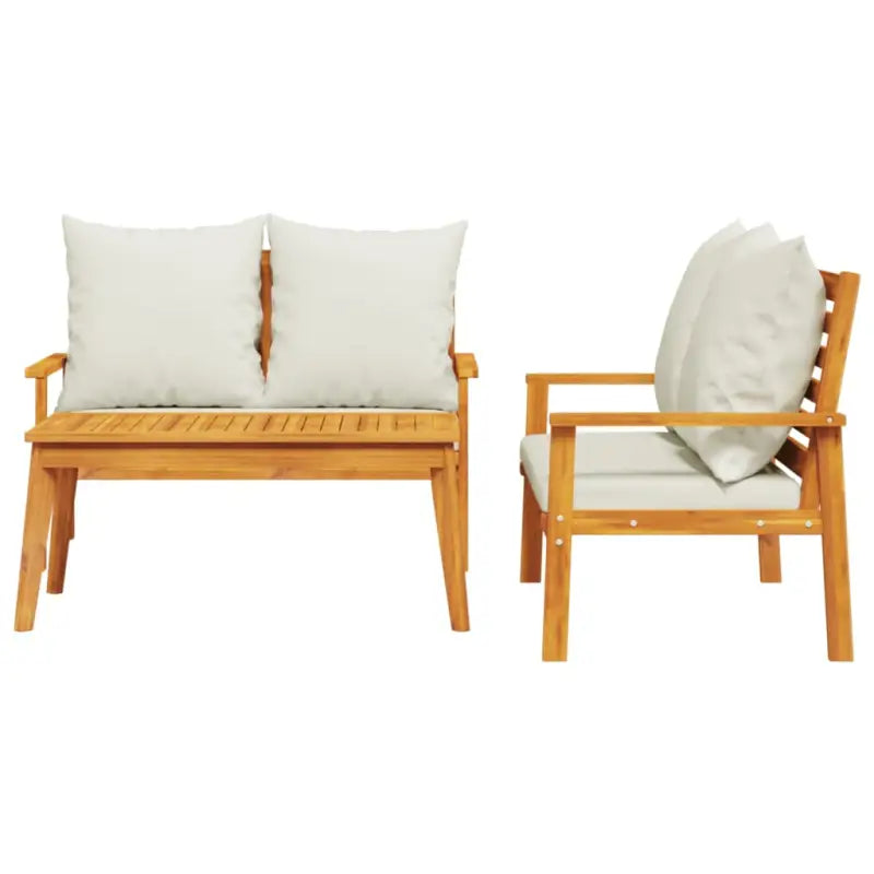 Elegante tuinset van massief acaciahout met olieafwerking en eenvoudige schoonmaak - Tuinsets