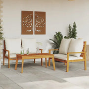 Elegante tuinset van massief acaciahout met olieafwerking en eenvoudige schoonmaak - Tuinsets