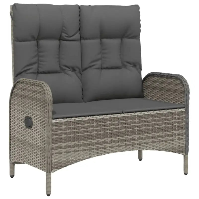 Elegante tuinset van poly rattan met gehard glas en gepoedercoat staal - Tuinsets