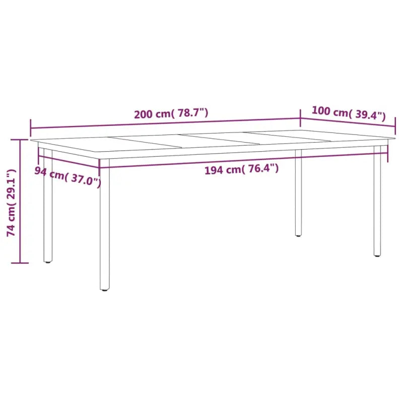 Elegante tuinset voor buiten met stevig stalen frame - Tuinsets
