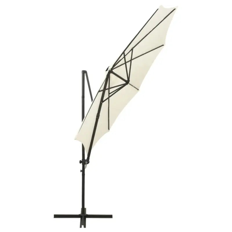 Elegante zweefparasol met LED-verlichting en bescherming tegen zware regenval - Parasols en zonneschermen