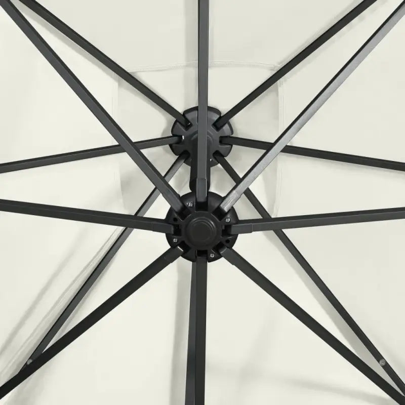 Elegante zweefparasol met LED-verlichting voor op vlakke ondergrond - Parasols en zonneschermen