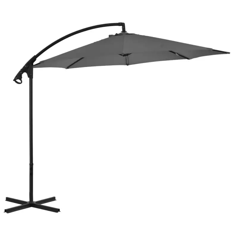 Elegante zweefparasol met stalen paal voor schaduw en uv-bescherming - Antraciet / 1 - Parasols en zonneschermen