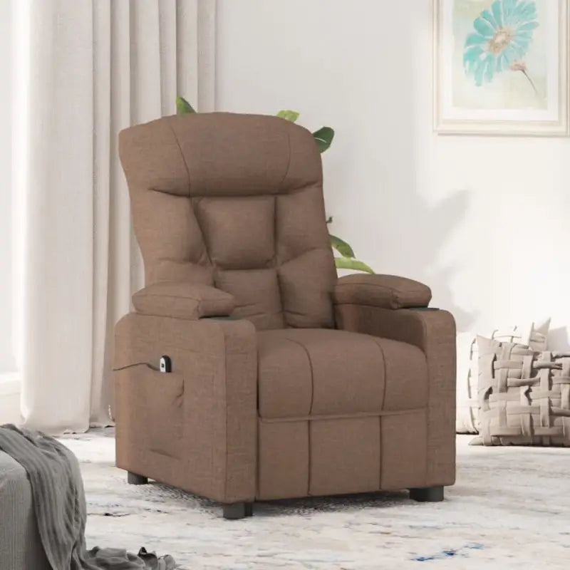 Elektrisch verstelbare fauteuil voor ultiem comfort en ontspanning - Bruin / 1 - Fauteuils & Relaxfauteuils