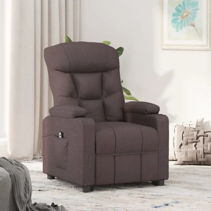 Elektrisch verstelbare fauteuil voor ultiem comfort en ontspanning - Donkerbruin / 1 - Fauteuils & Relaxfauteuils